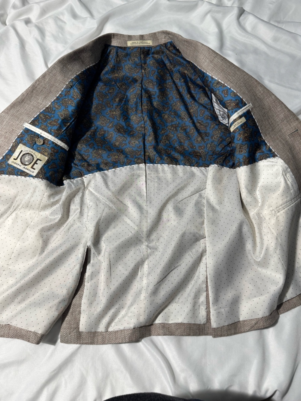 Joseph Abboud “Joe” Linen Blazer 36S Prom Wedding Guest Business Classic Summer - Picture 4 of 12